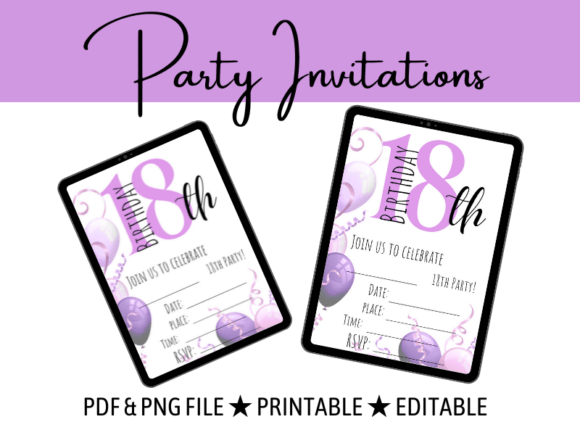 18th Birthday Invitation