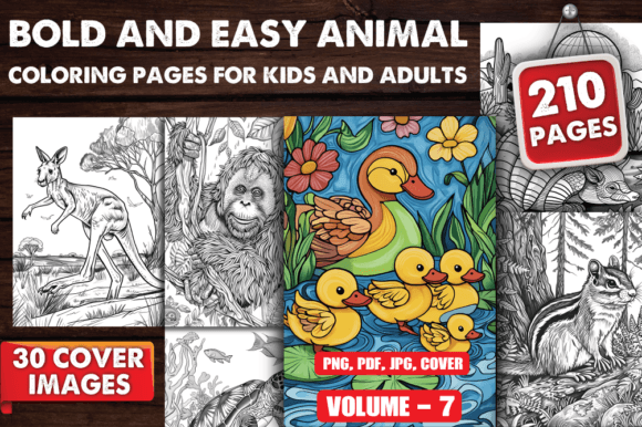 Bold and Easy Animal Coloring Pages V-07
