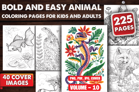 Bold and Easy Animal Coloring Pages V-10