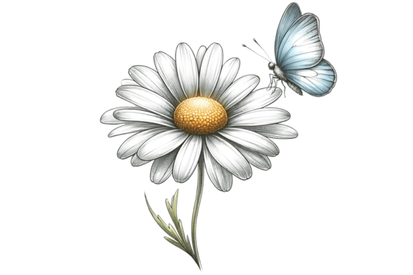 Chamomile and Butterfly