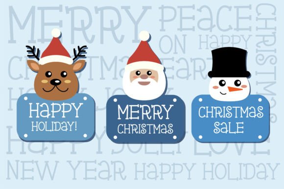 Christmas Hohoho Font PNG with transparent background - Preview 1