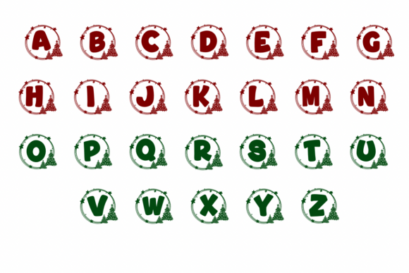 Christmas Tree Monogram Font - Preview 1