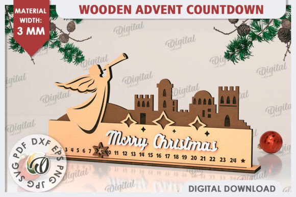 Countdown Advent Calendar Laser Cut Graphics