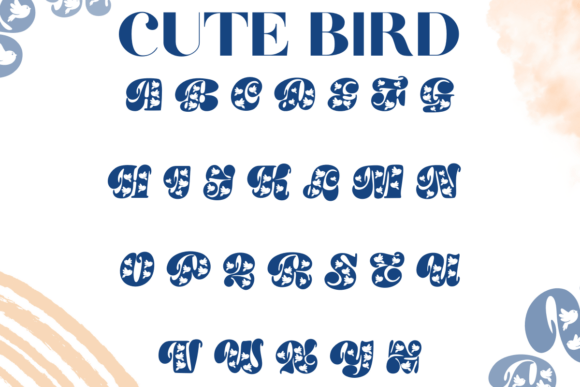 Cute Bird Font - Preview 1