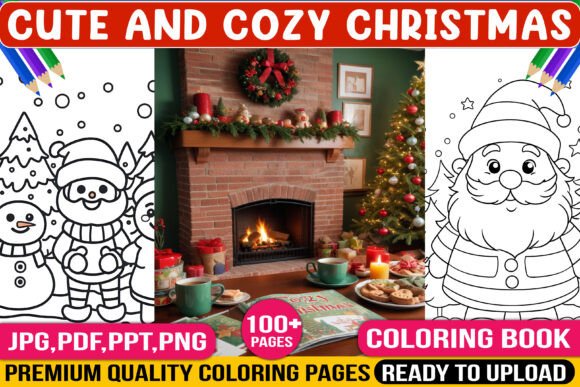 Cute and Cozy Christmas Coloring Book