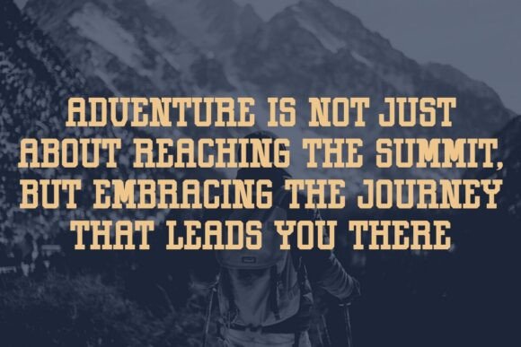 Hiking Stylish Font PNG with transparent background - Preview 1