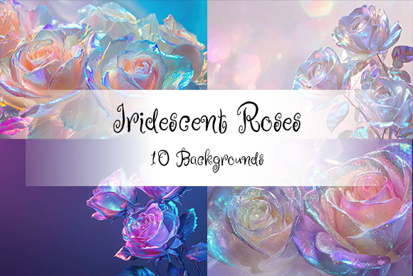 Iridescent Roses Iridescent Roses Graphic by GraphicBubble · Creative Fabrica