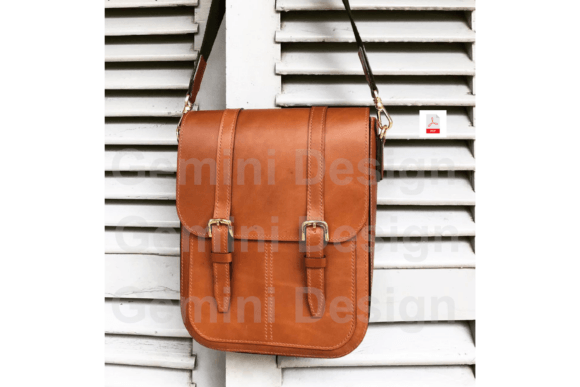 Leather Pattern Messenger Bag, PDF File