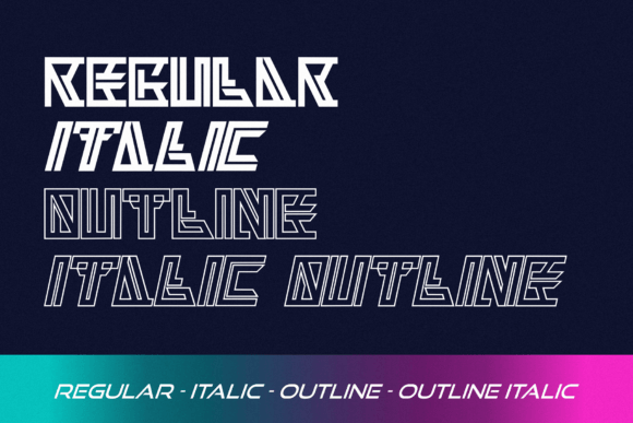Neon Strix Font PNG with transparent background - Preview 1