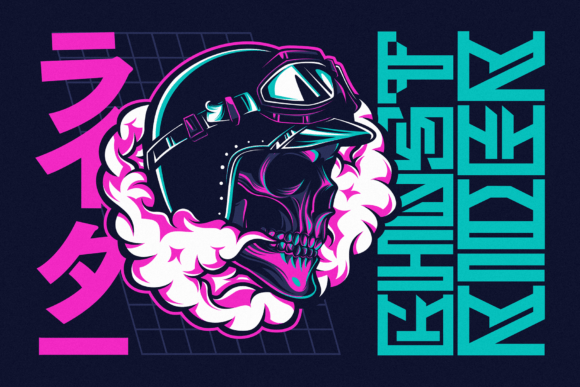 Neon Strix Font PNG with transparent background - Preview 4