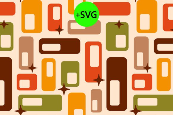 Retro Capsules Starbursts Pattern Vector