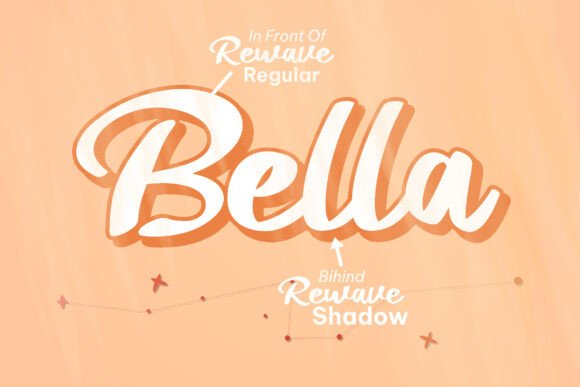 Rewave Font PNG with transparent background - Preview 2