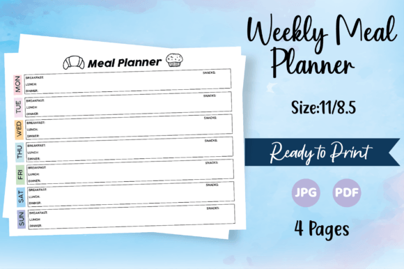 Weekly Meal Planner Printable