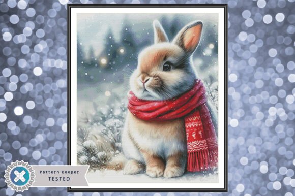 Winter Bunny Modern Cross Stitch Pattern