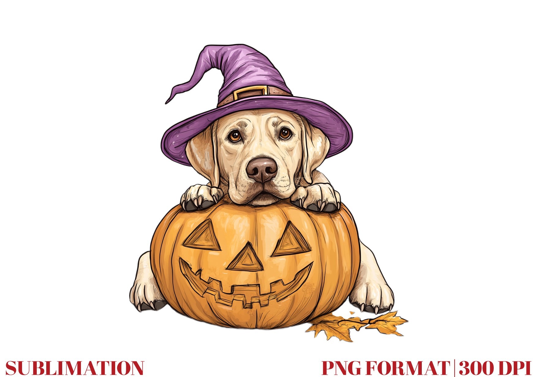 Witch Labrador Retriever Pumpkin Clipart Graphic by Mirawillson ...