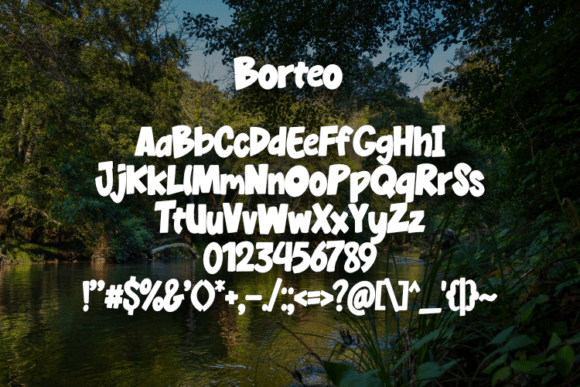 Borteo Font PNG with transparent background - Preview 1