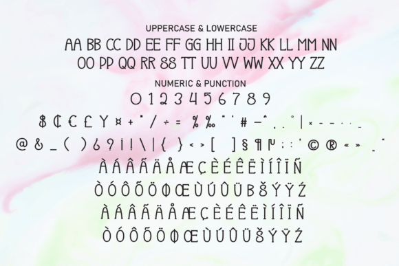 Color Water Font PNG with transparent background - Preview 6