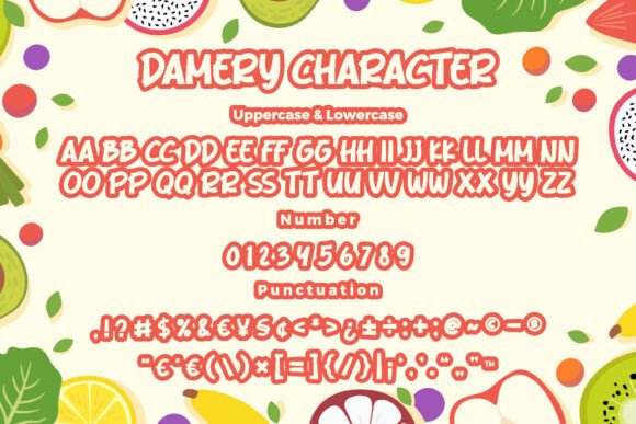 Damery Font PNG with transparent background - Preview 2