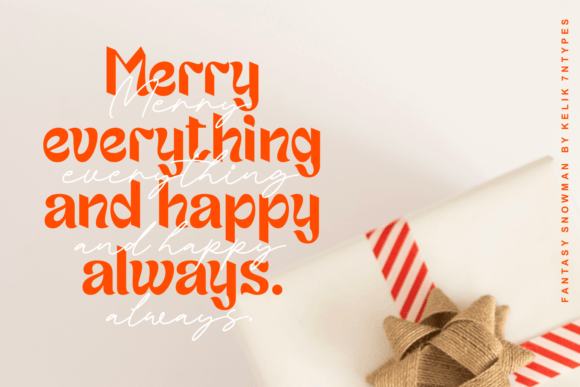 Fantasy Snowman Font PNG with transparent background - Preview 3