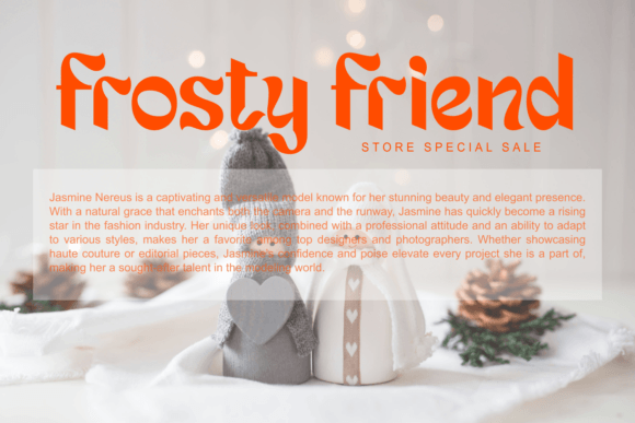 Fantasy Snowman Font PNG with transparent background - Preview 4