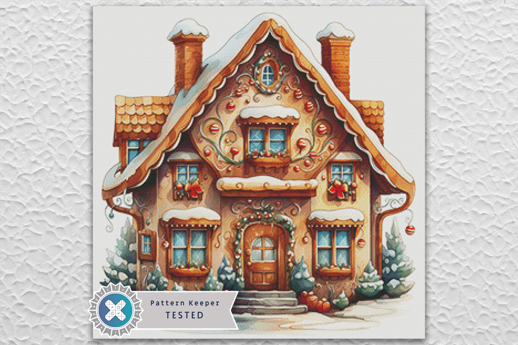 Gingerbread House Cross Stitch Pattern