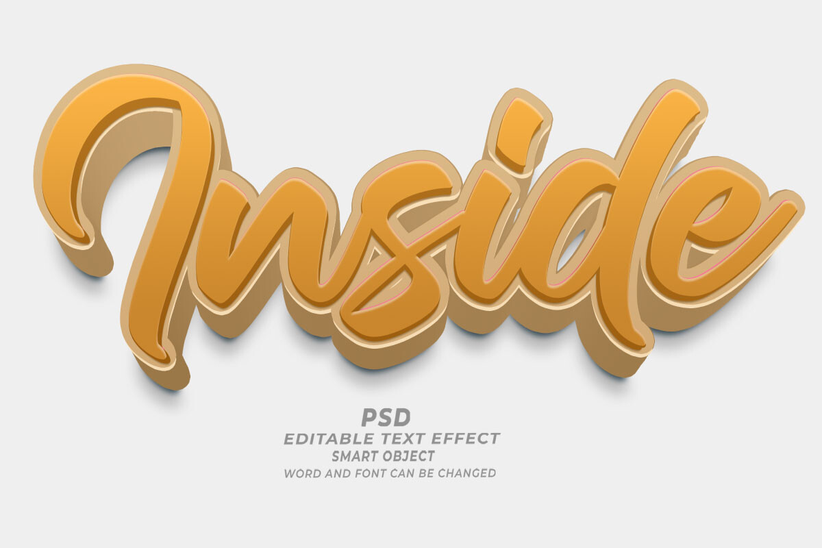 Inside PSD 3D Editable Text Effect Graphic by TrueVector · Creative Fabrica