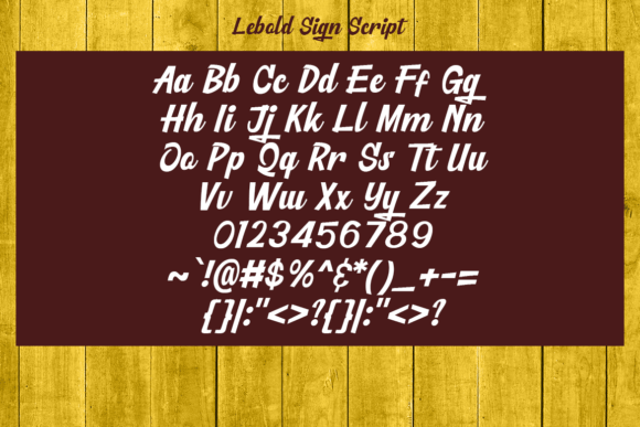 Lebold Sign Font PNG with transparent background - Preview 2