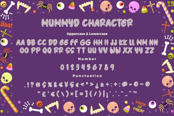 Mummyd Font PNG with transparent background - Preview 6