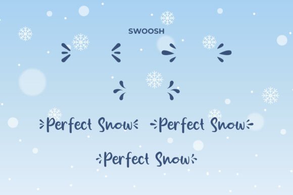 Perfect Snow Font PNG with transparent background - Preview 6