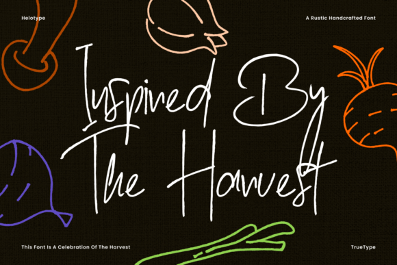 Rustic Harvest Font PNG with transparent background - Preview 1
