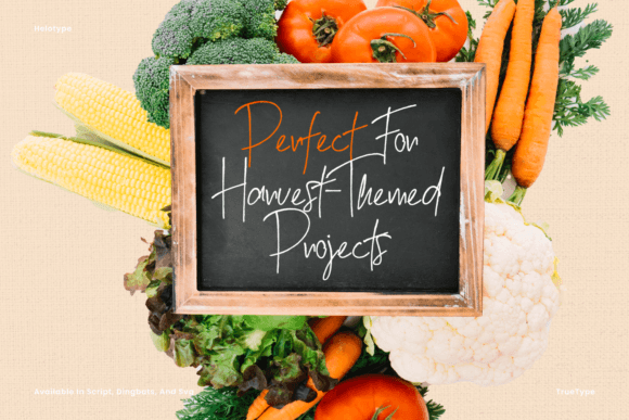 Rustic Harvest Font PNG with transparent background - Preview 5