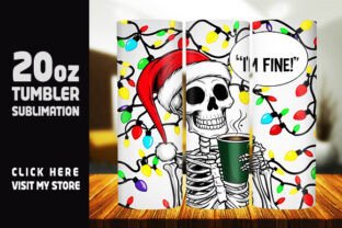 20oz Christmas Skeletons Tumbler Png Graphic by emuchy1999 · Creative ...