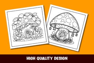 Cozy Mushroom House Coloring Page Bundle Graphic by Cozy Pik · Creative ...