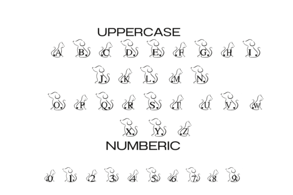 Dog and Cat Font - Preview 1