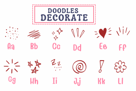 Doodles Decorate Font - Preview 1