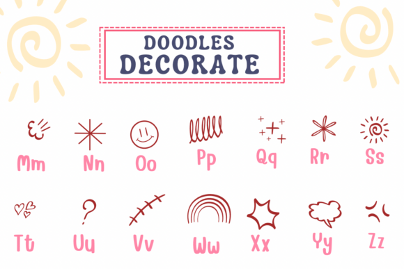 Doodles Decorate Font - Preview 2