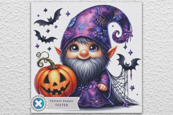 Halloween Gnome Cross Stitch Pattern PDF