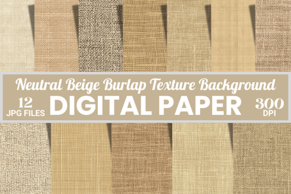 Neutral Beige Burlap Texture Background