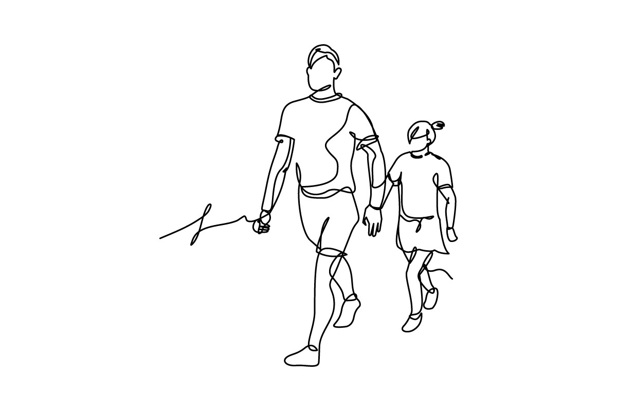 Family Continuous Line Art Graphic by hibettermind · Creative Fabrica