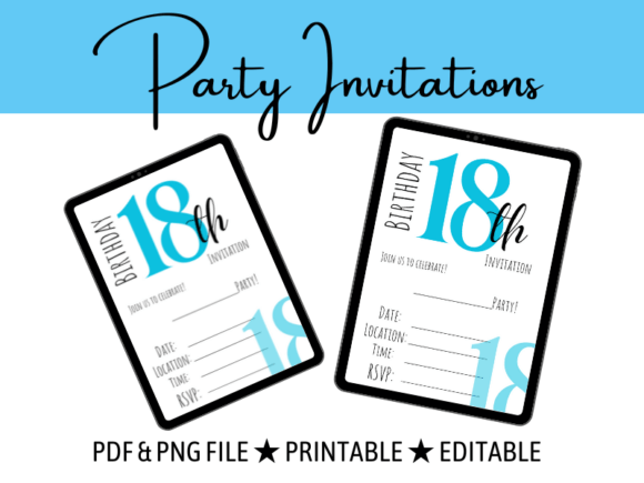 18th Birthday Invitation