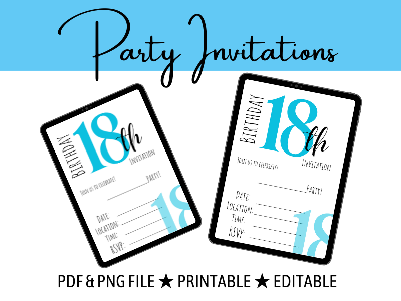 18th Birthday Invitation