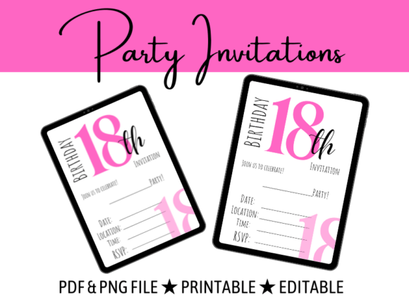 18th Birthday Invite