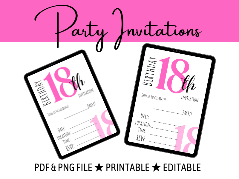 18th Birthday Invite