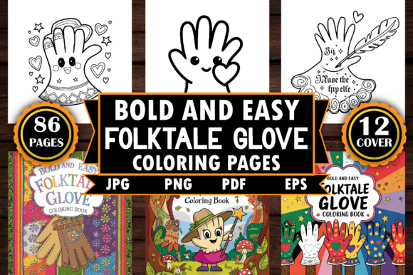 Bold & Easy Folktale Glove Coloring Page
