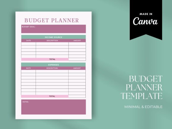 Budget Planner | Budget Digital Planner Graphic Graphic Templates By Templates by amleyy