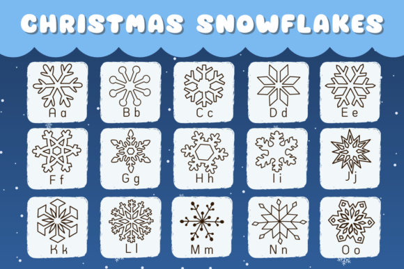Christmas Snowflakes Font - Preview 1