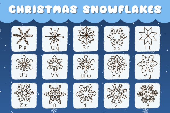 Christmas Snowflakes Font - Preview 2