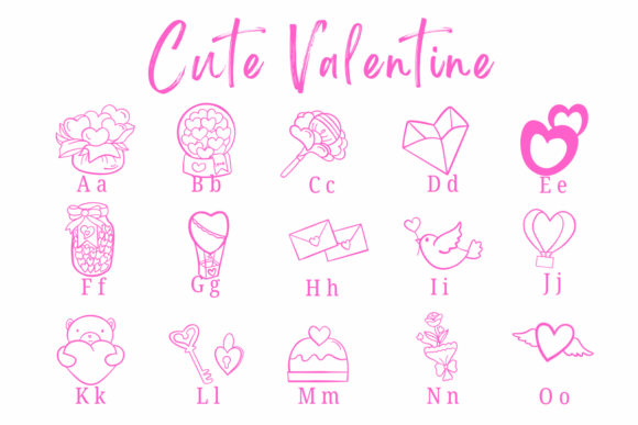 Cute Valentine Font - Preview 1
