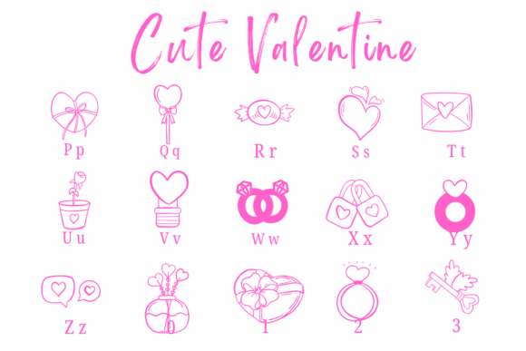 Cute Valentine Font - Preview 2