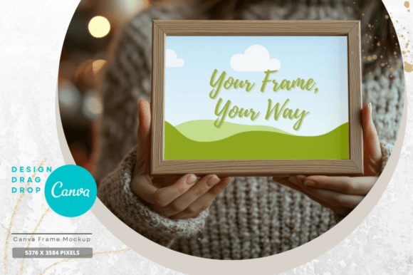 EasyEdit Canva Christmas Frame Mockup 16